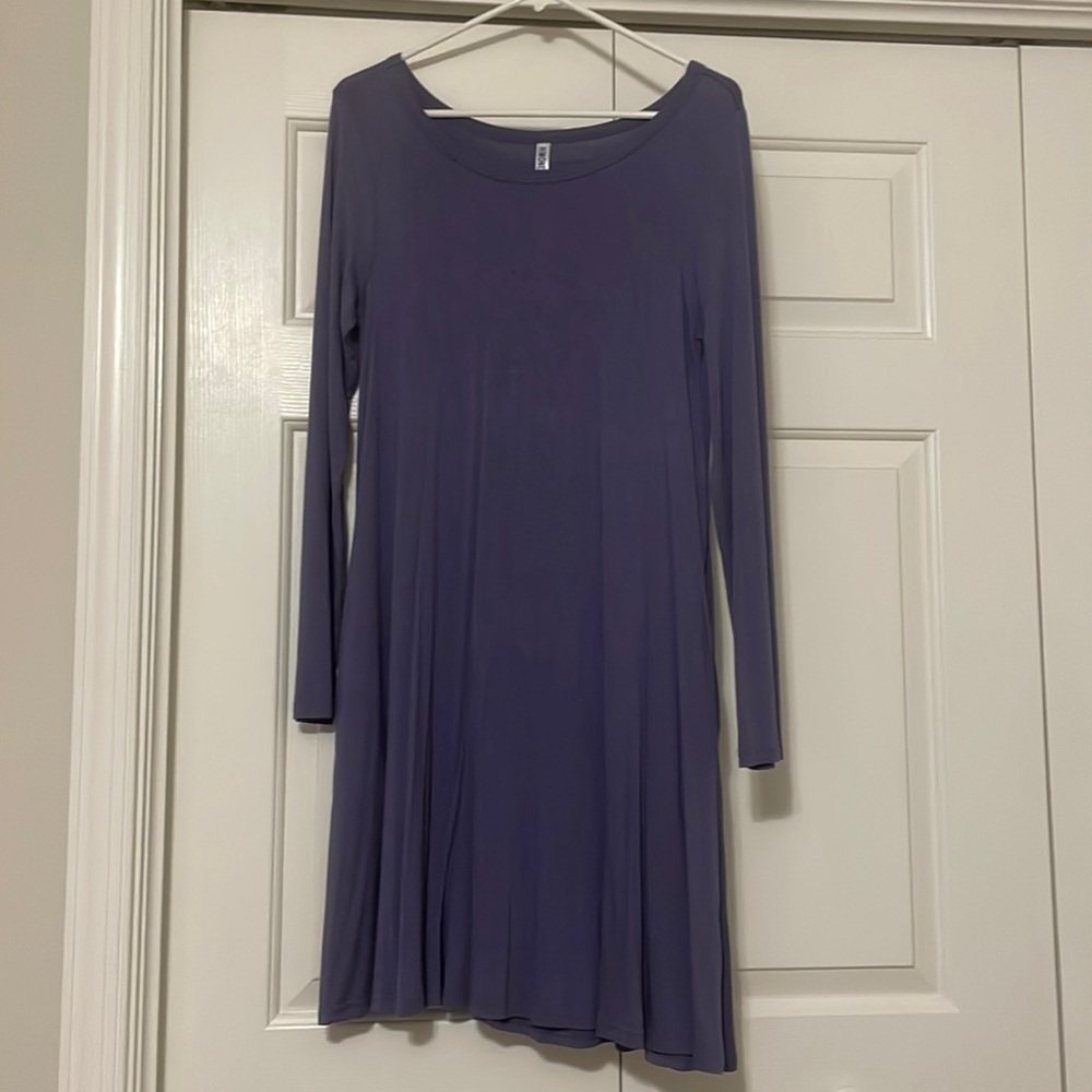HiMone size M long sleeve purple tshirt dress. Never worn. Smoke free home.